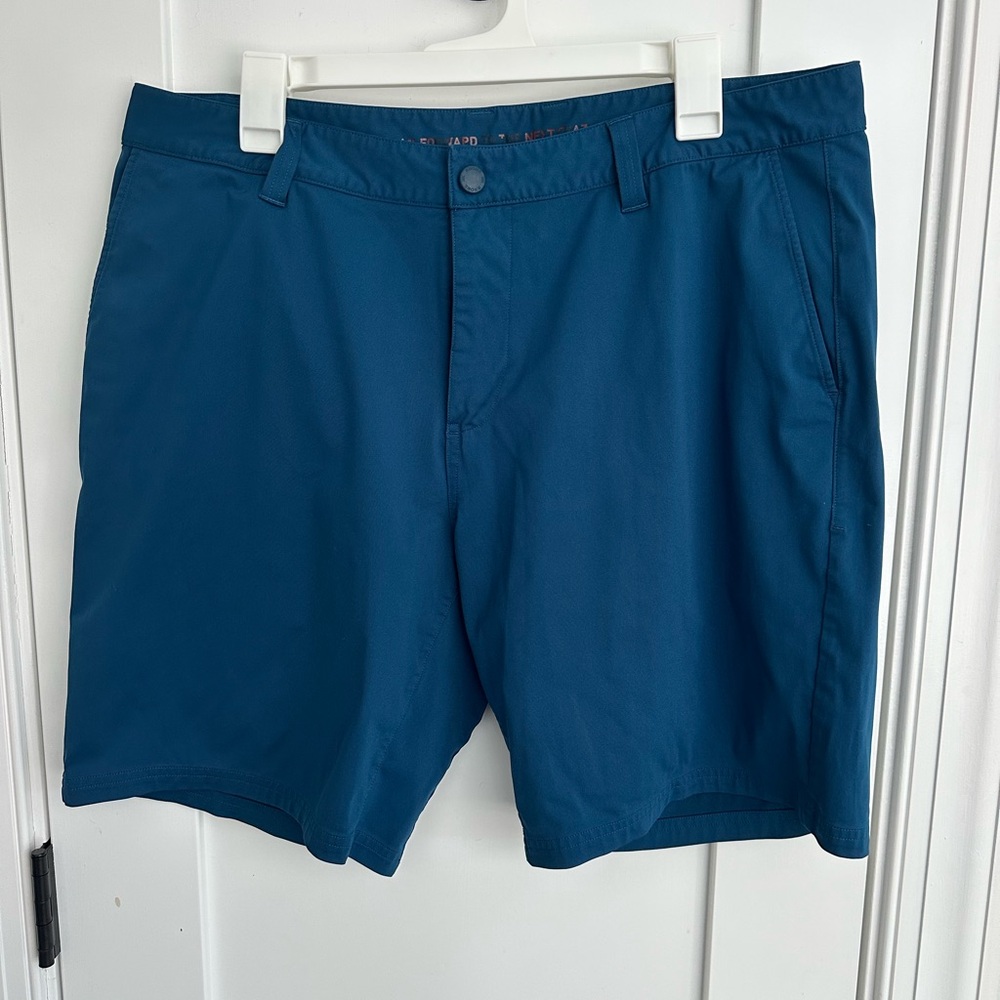RHONE Commuter Teal Flat Front Men's Shorts 9”